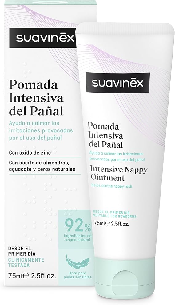 Suavinex Pomada Pañal Bebé con Óxido de Zinc 🌿, 75 ml