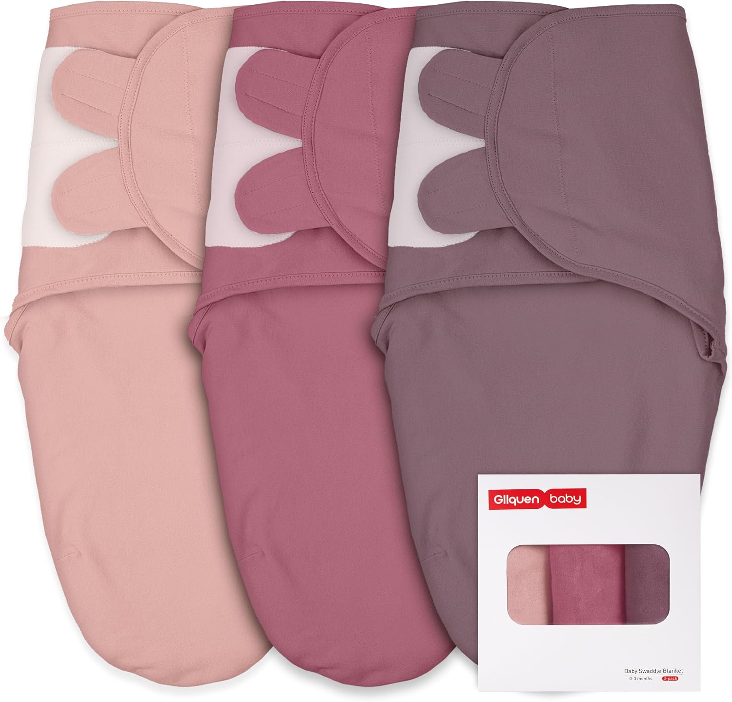 Detalle de GLLQUEN BABY Girl Swaddles 0-3 Months 3-pack
