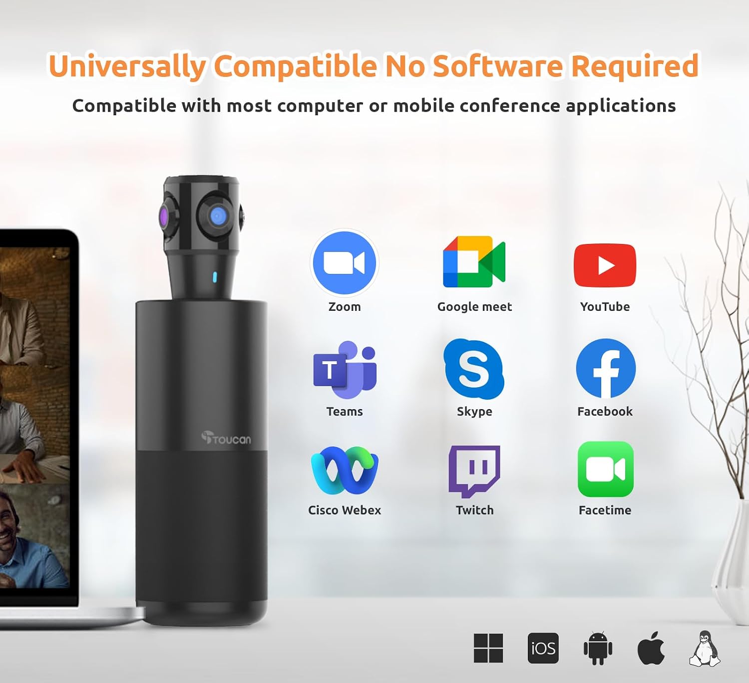 Thumbnail 4 de TOUCAN 360-Degree 1080p Conference Camera