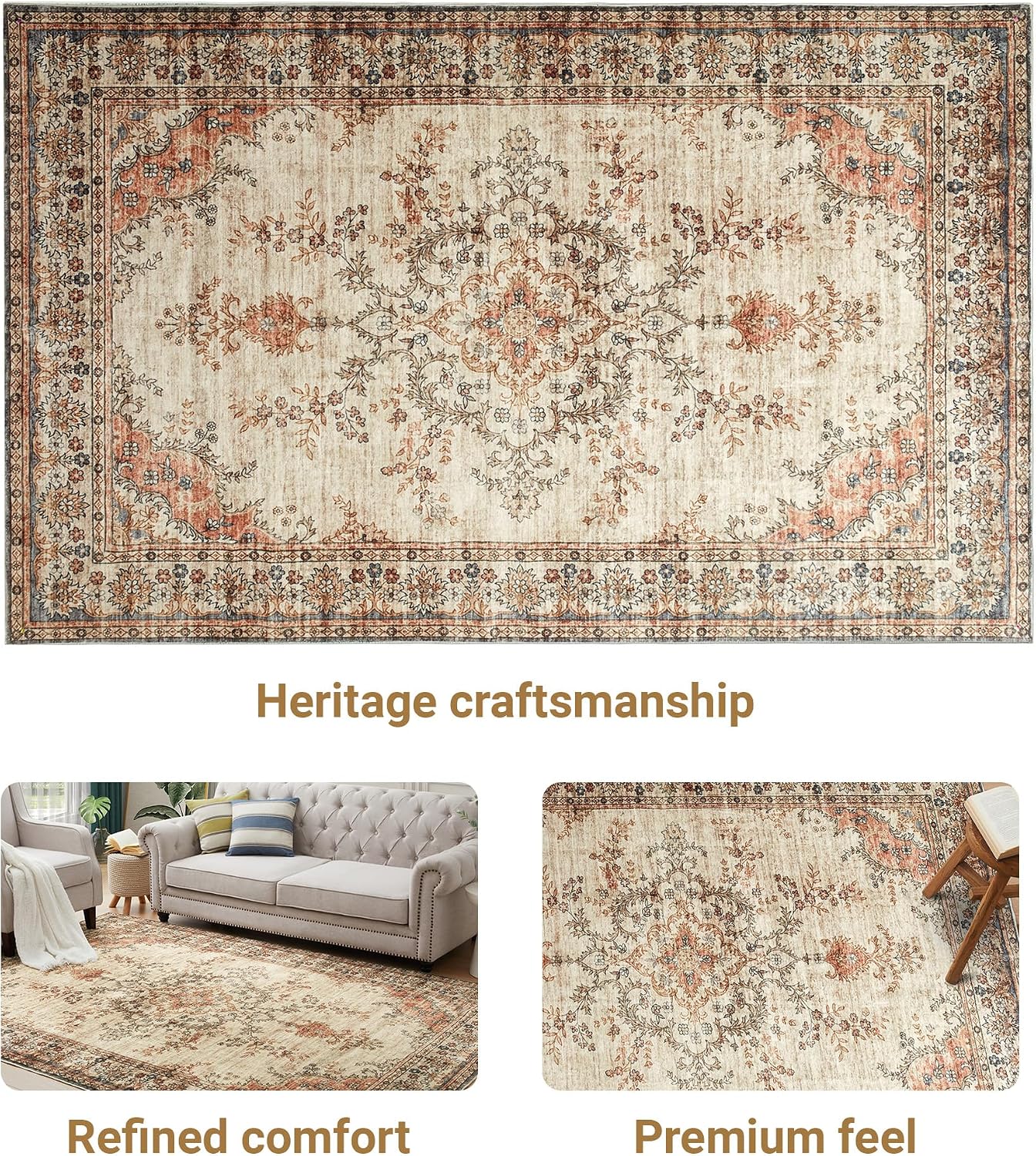 Detalle 2 de Cashmere style rug 160x230 cm