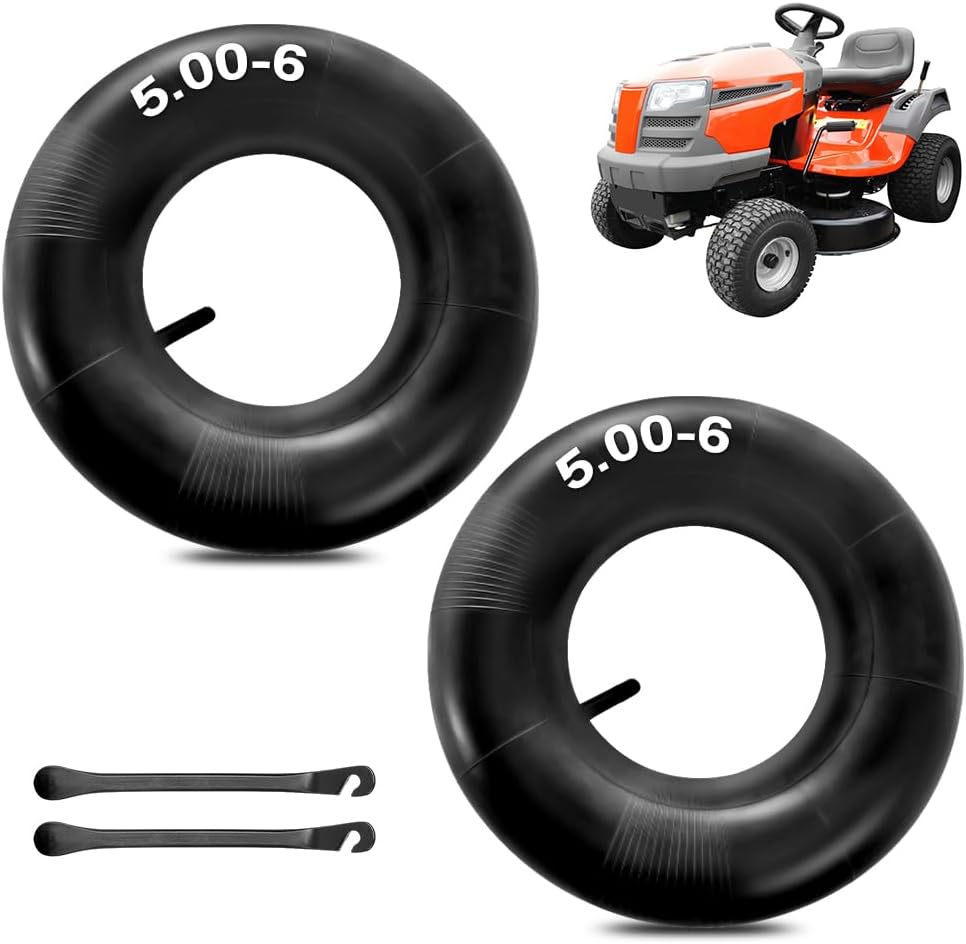 mizikuu 2 Pack Wheelbarrow Inner Tube 13 x 5.00-6 with TR13 Valve – Heavy Duty Replacement