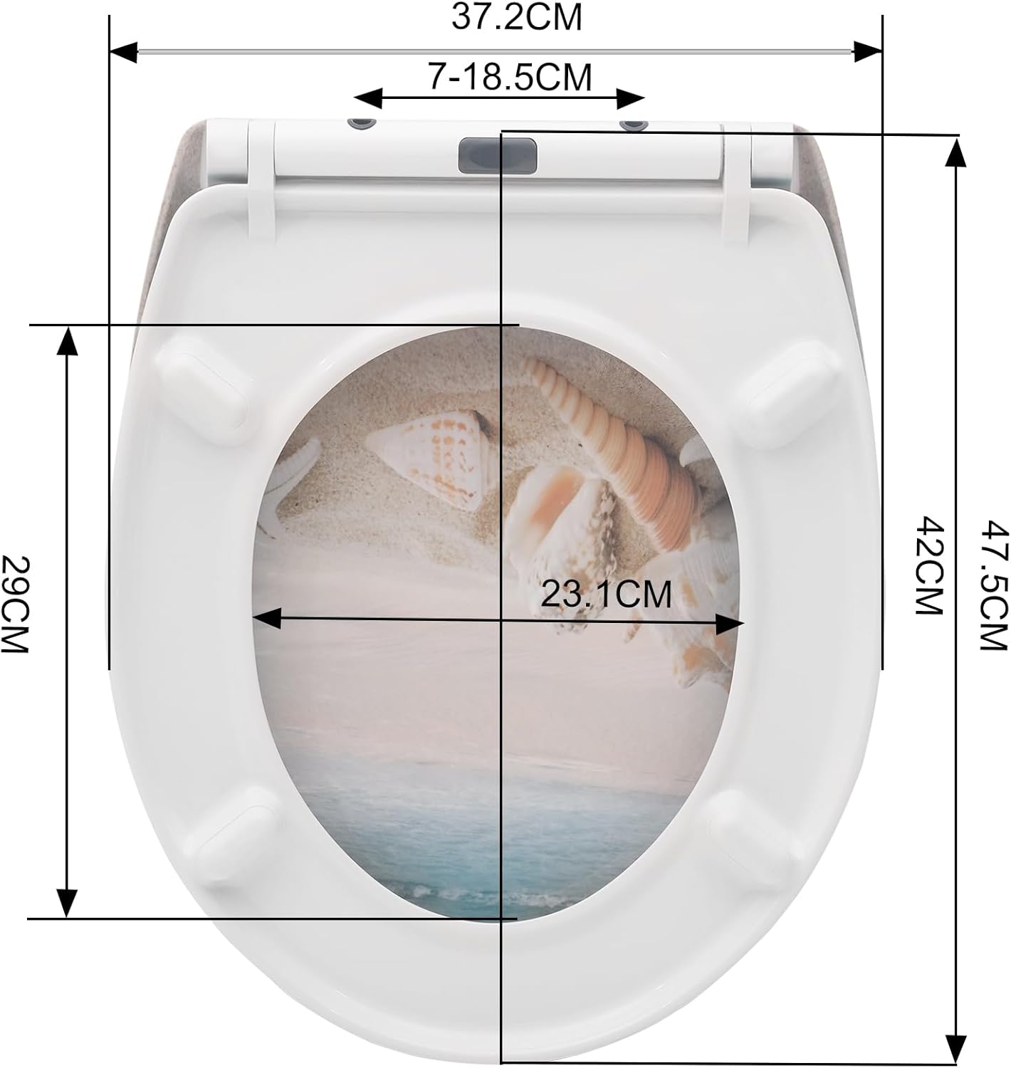 Thumbnail 4 de WOLTU Tapa WC Asiento Inodoro Cierre Suave Antibacterial 🚽