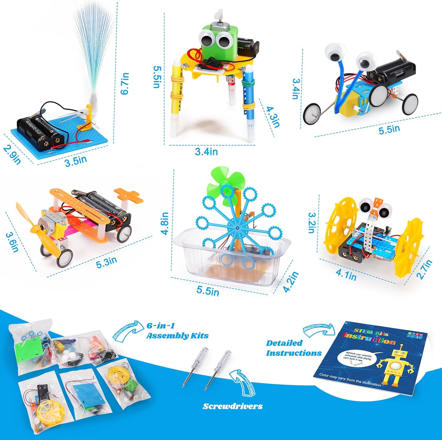 Detalle 2 de Wissenschaft Experimentierkit 6 in 1 Roboter Kit