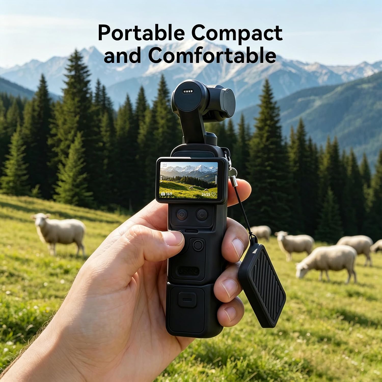 Detalle de AMAZEAR Silicone Case + Complete Protective Kit for DJI OSMO Pocket 4 (Black)