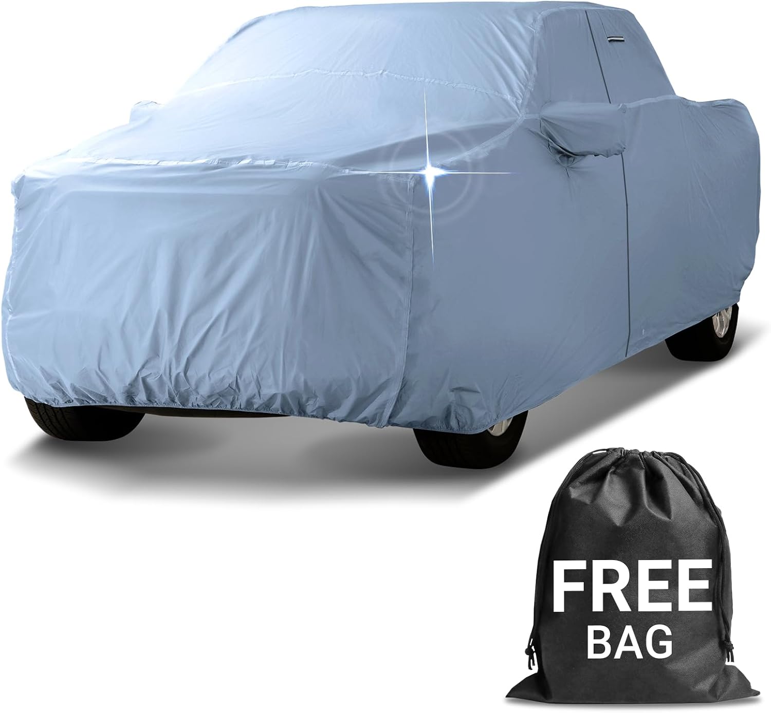 Detalle de iCarCover 30-Layer Premium Truck Car Cover (Waterproof) for F-150 250, Silverado, Ram, Tundra, Sierra, Titan - Size T70