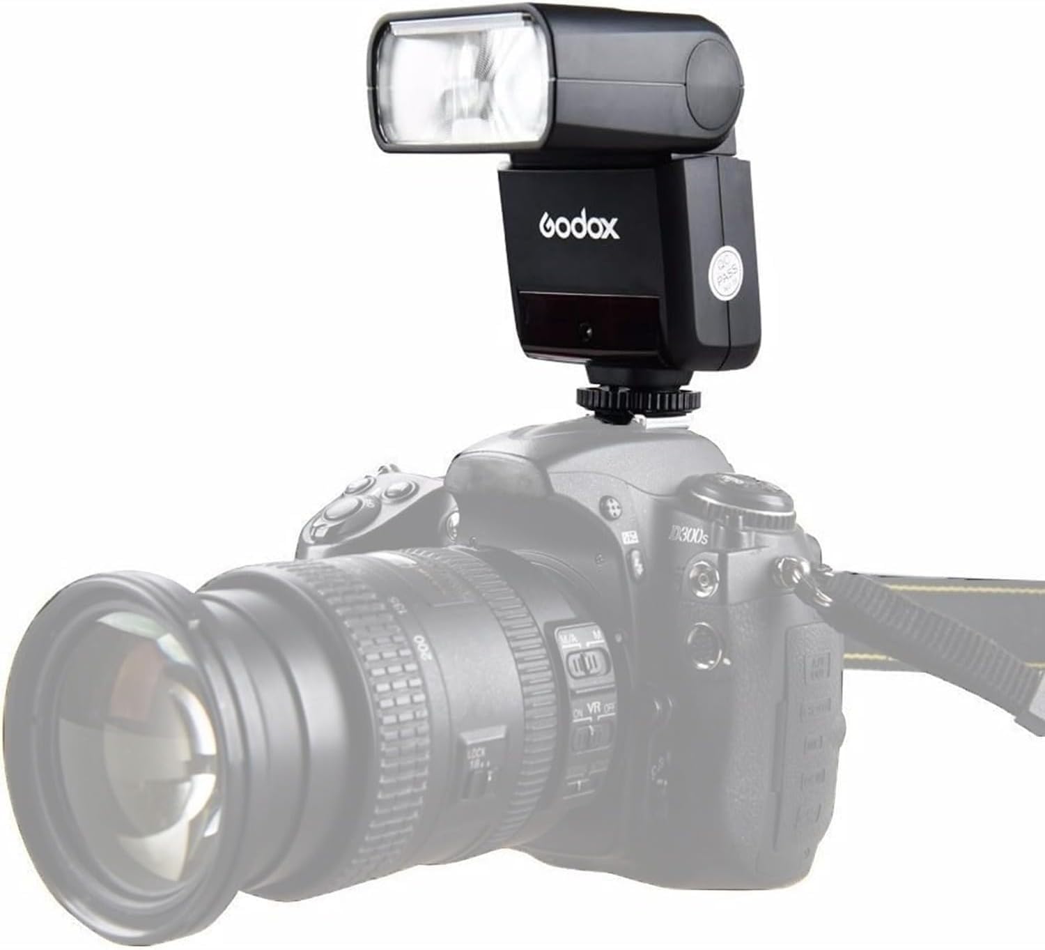 Detalle de Godox TT350N per Nikon: flash TTL con HSS 1/8000s e controllo radio 2,4 GHz