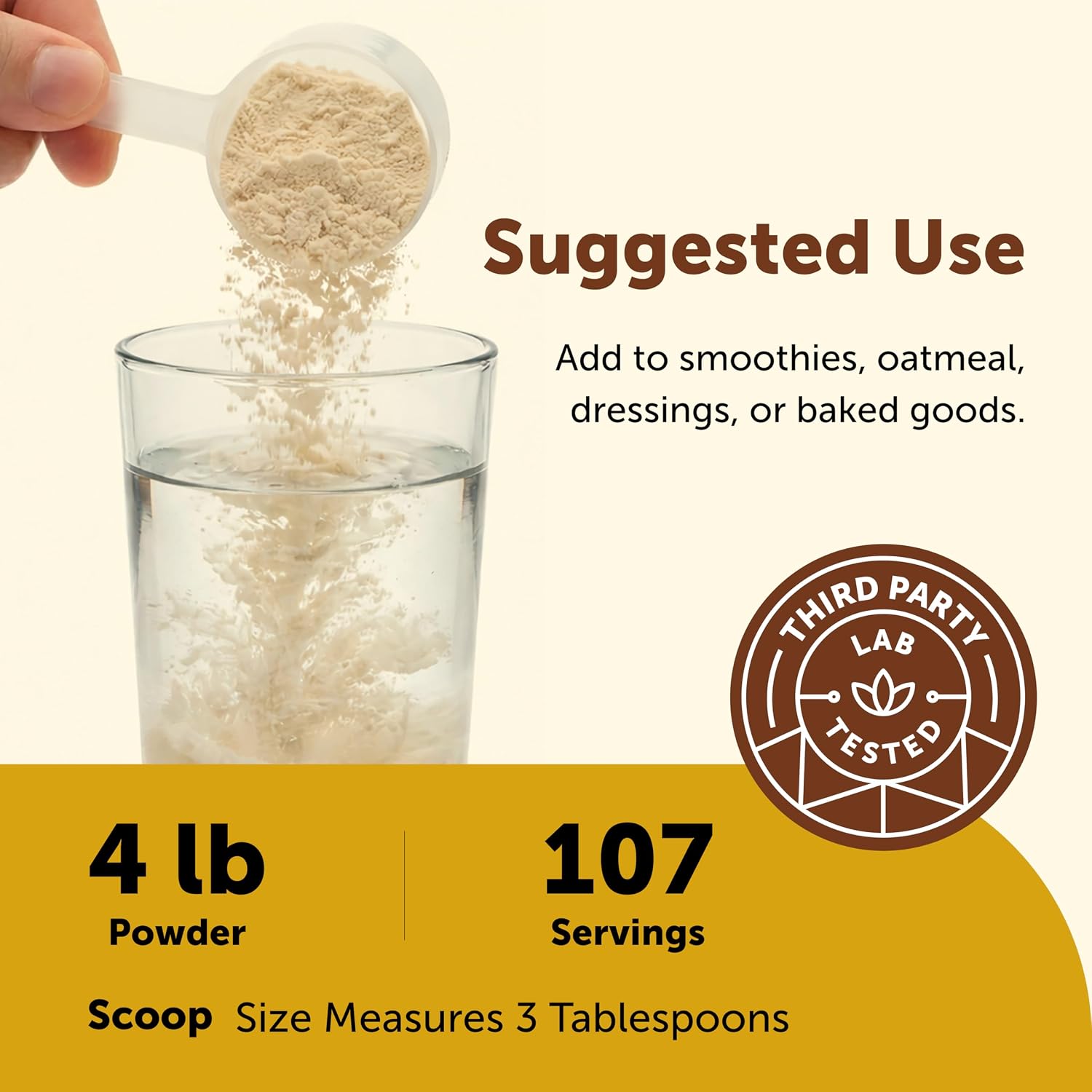 Detalle de Micro Ingredients Pure Peanut Butter Powder, 4 lb, 10g Plant-Based Protein