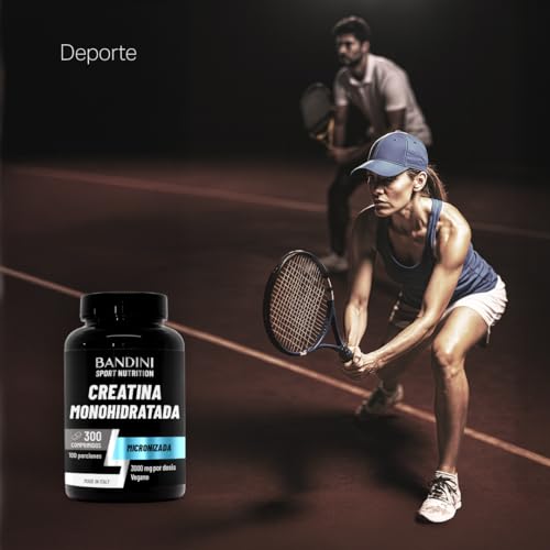 Detalle de Bandini Creatina Monohidratada 300 comprimidos – 3 g por dosis, vegana y sin sabor