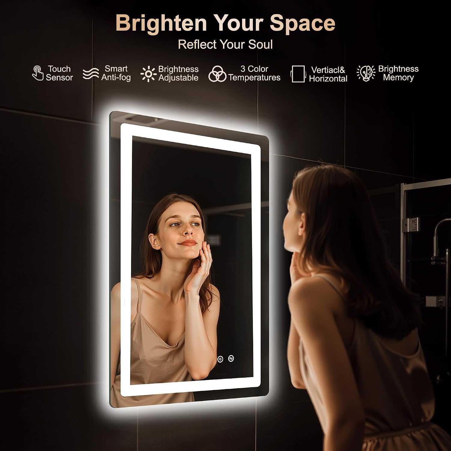 Thumbnail 1 de Delma LED Bathroom Vanity Mirror 30x20