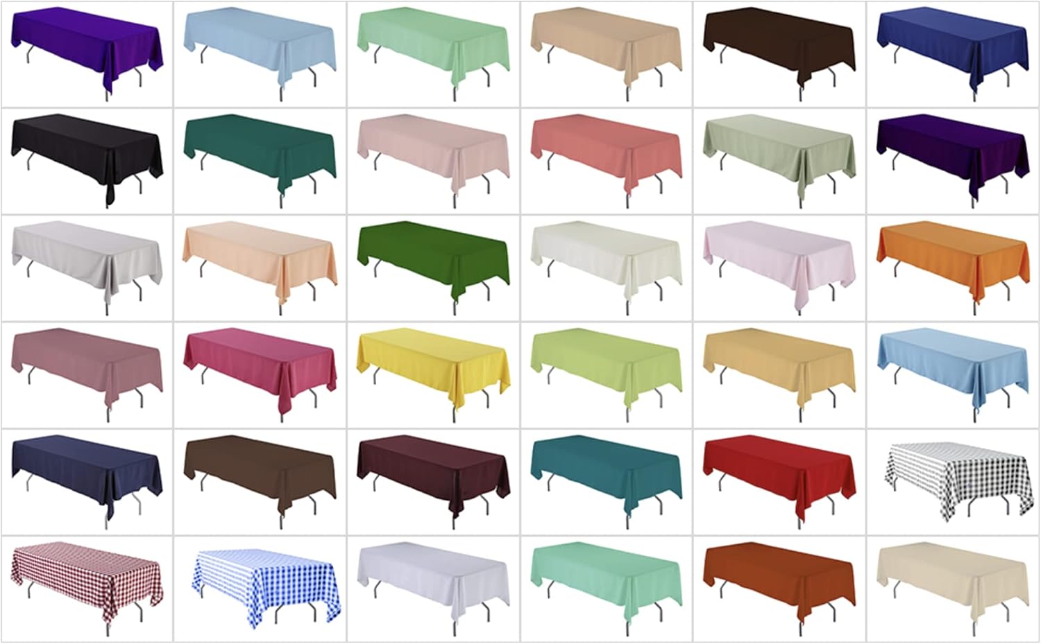 Detalle 1 de AK TRADING CO. Polyester Tablecloth, 60 x 102 Inches