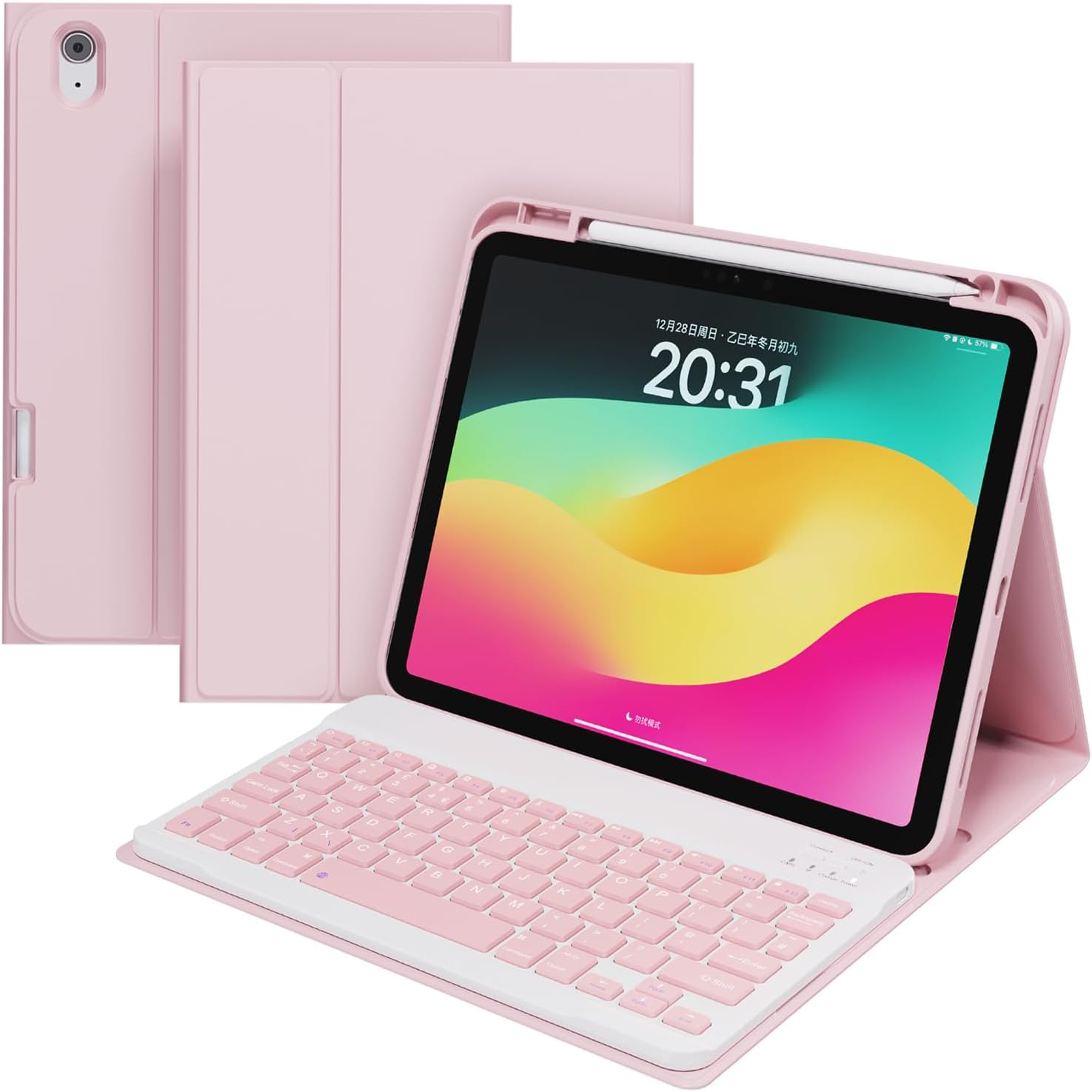 Detalle de WIXY Case with Keyboard for iPad A16 11th Gen / 10th Gen – Pink