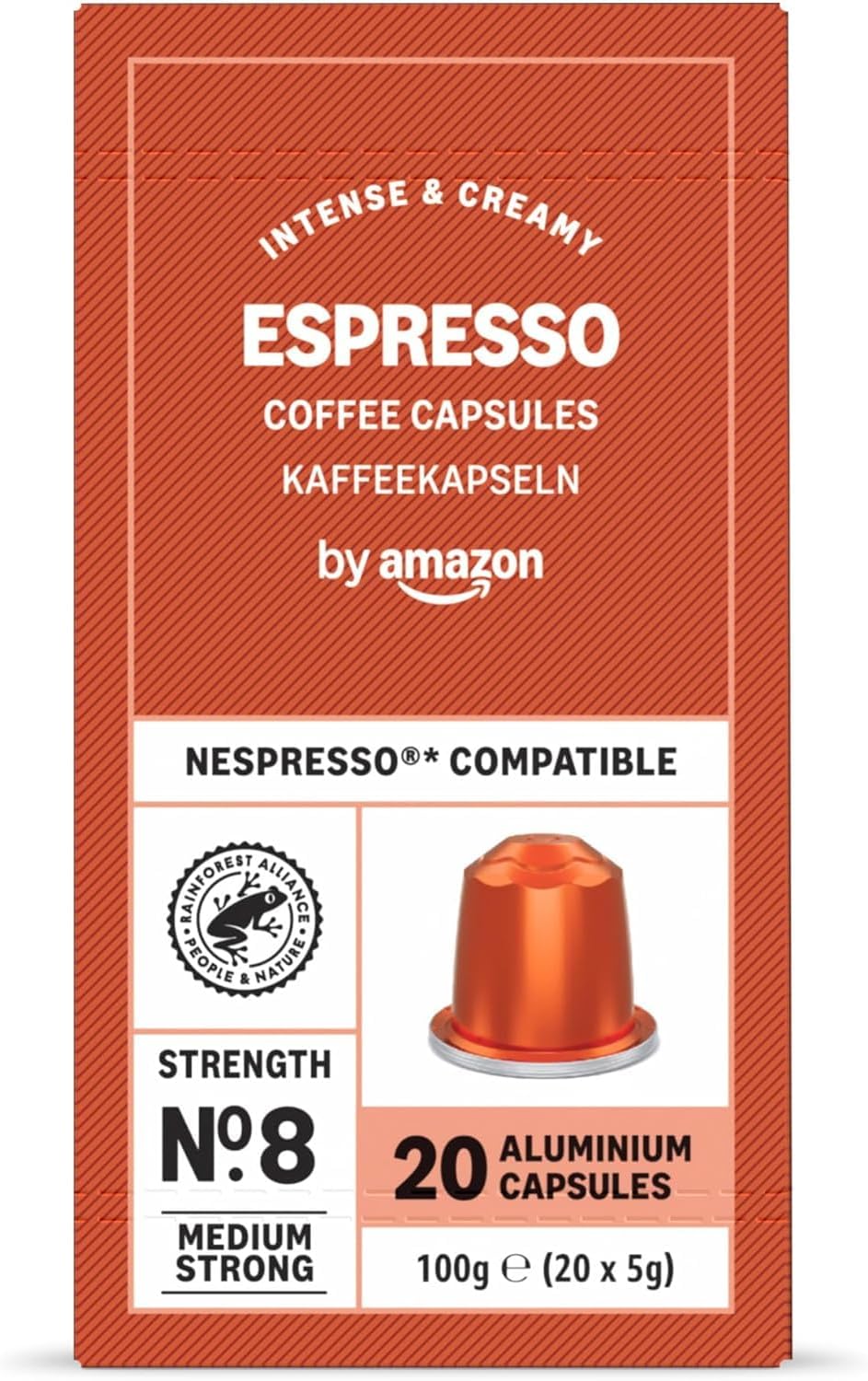 Thumbnail 1 de by Amazon - Cápsulas Espresso Claro, 100u, Compatibles con Nespresso