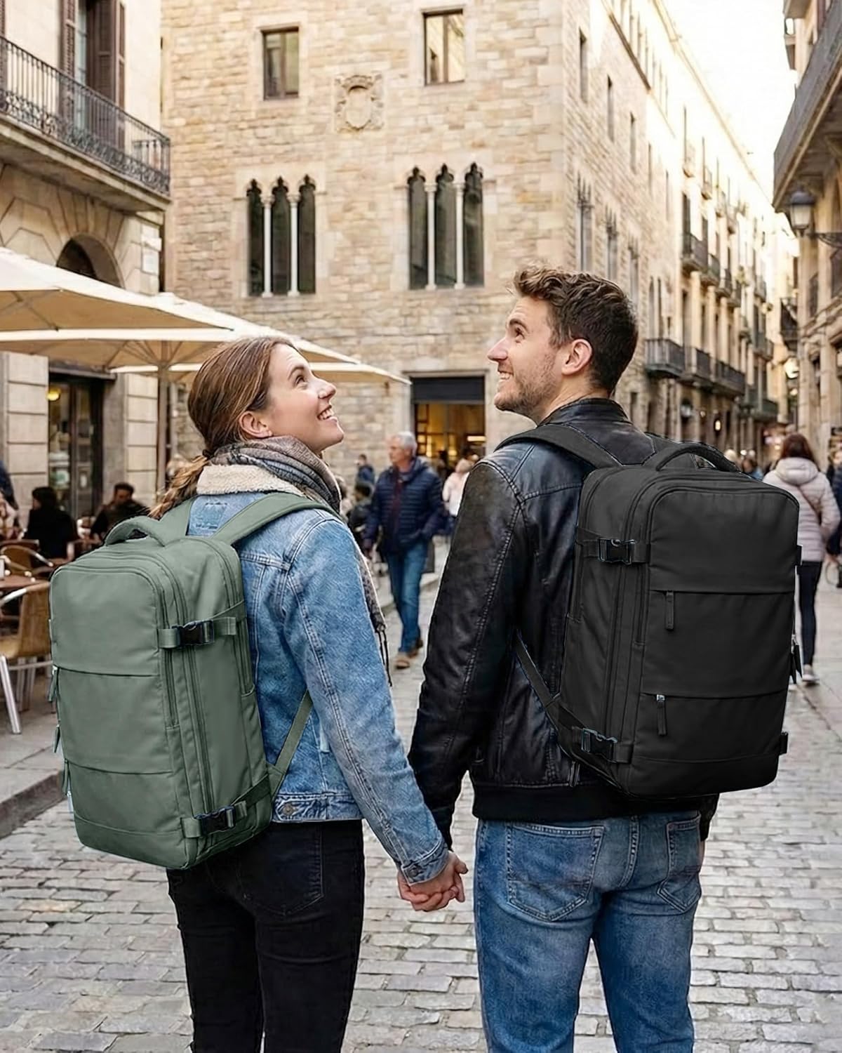 Thumbnail 1 de SZLX Mochila de viaje para mujer 40x20x25 (cabina) impermeable y con compartimento para portátil