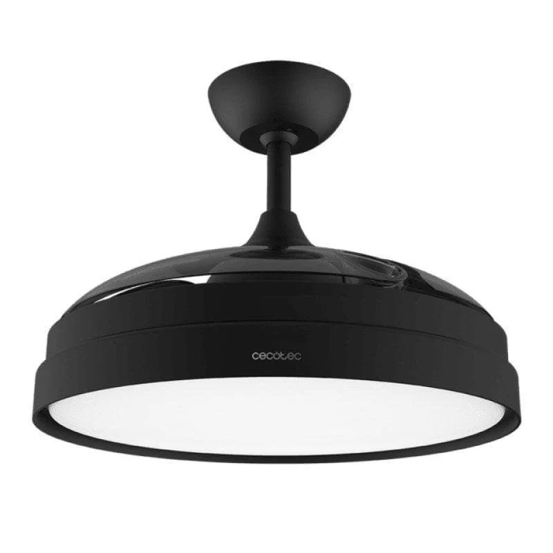 Detalle 2 de Cecotec EnergySilence Aero 4280 Invisible Black: ventilador de techo con luz y aspas retráctiles