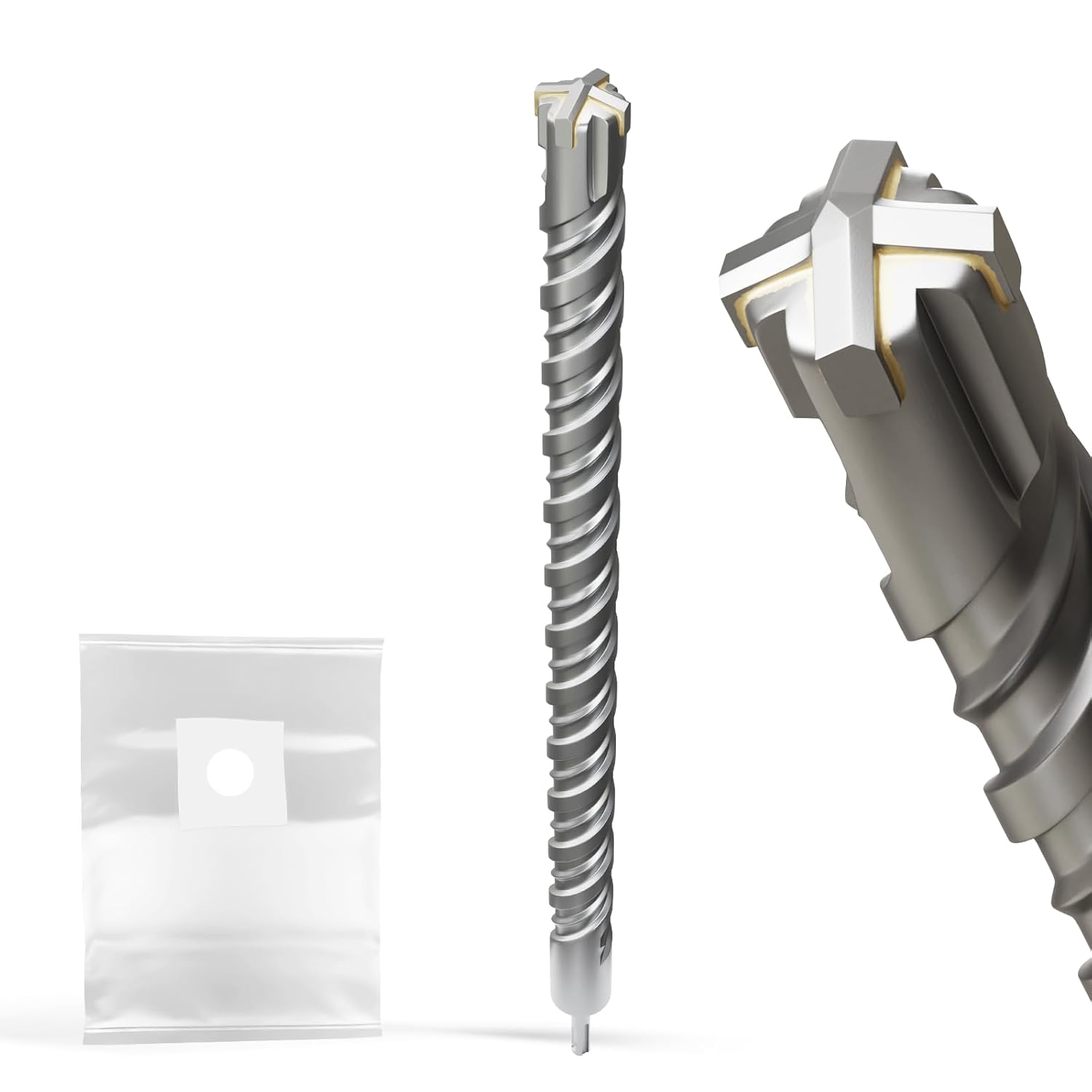 Detalle de XZH SDS Plus Masonry Drill Bits 35mm x 600mm – Tungsten Carbide Cross Tip