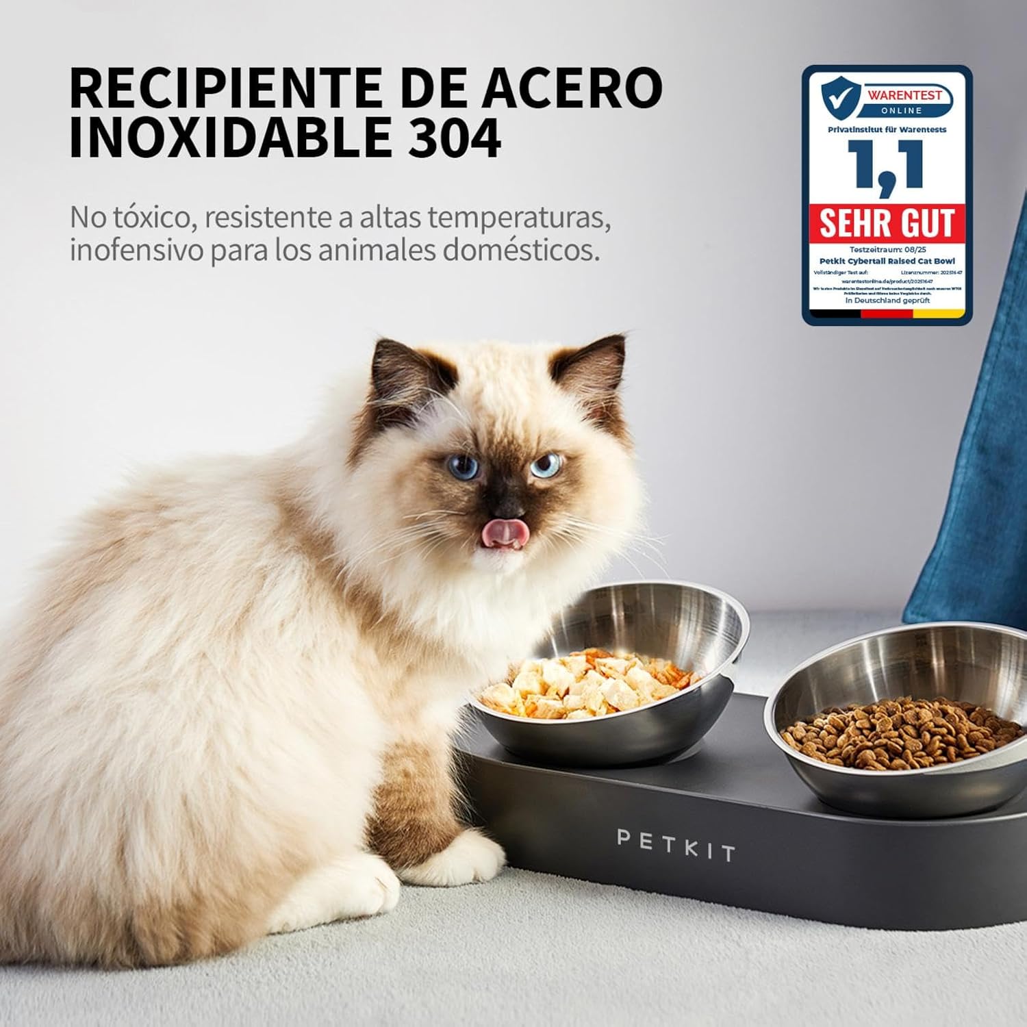 Detalle 2 de PETKIT CYBERTAIL cuenco elevado 13,7 cm