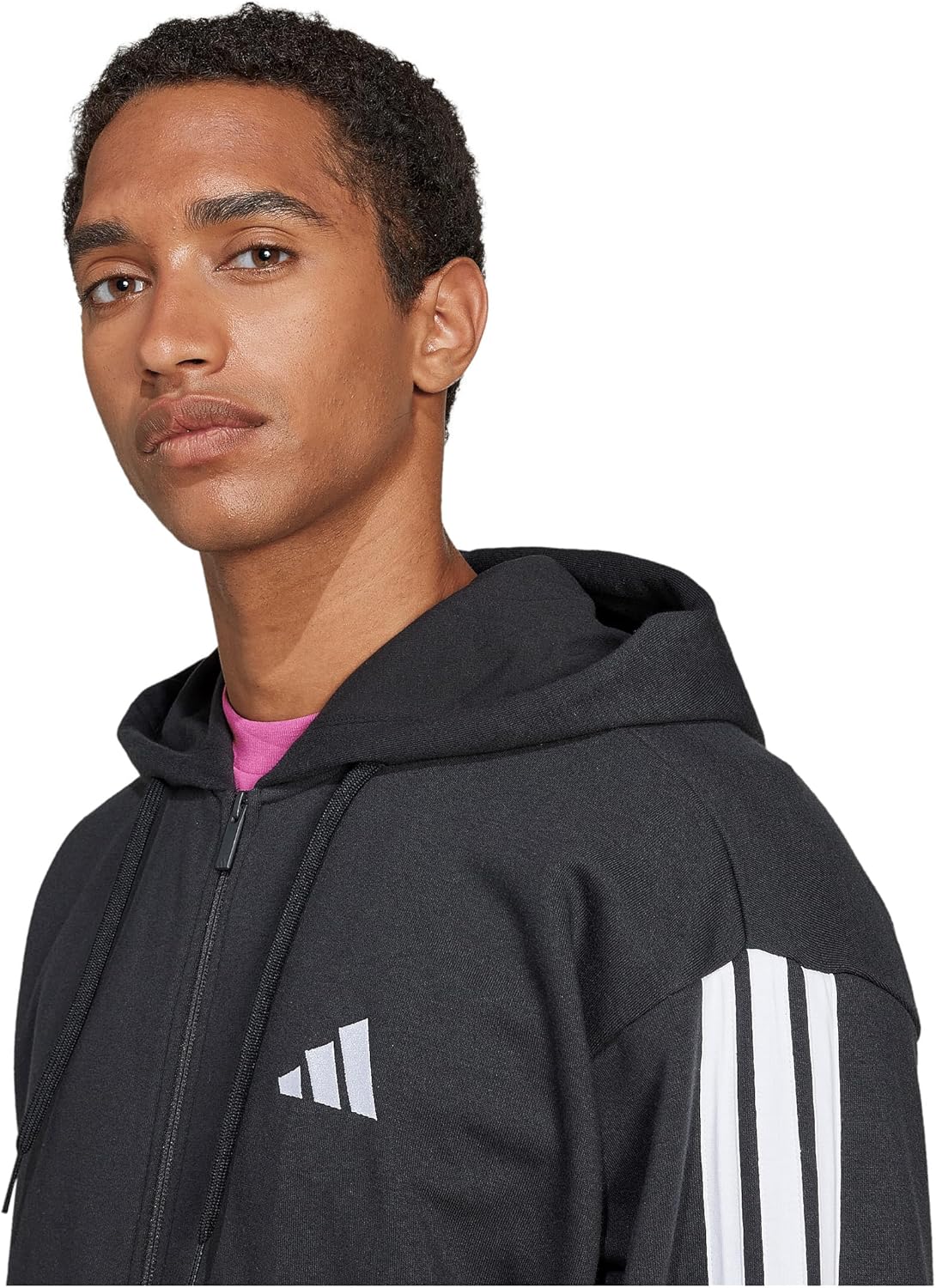 Thumbnail 2 de adidas Herren Essential Three Stripes French Terry Fullzip Hoodie mit durchgehendem Reißverschluss