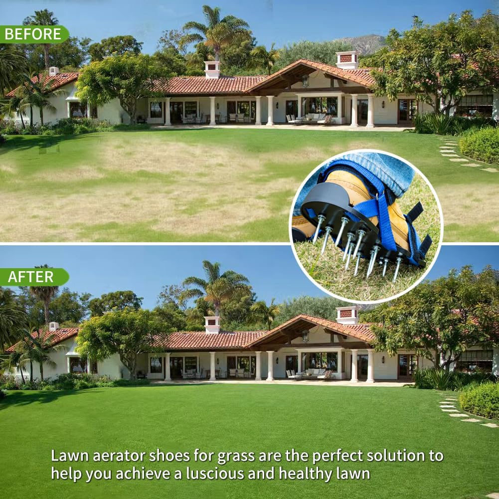Thumbnail 6 de Bakulala Lawn Aerator Shoes with Stainless Steel Shovel – Spiked aeration sandals for patio and lawn grass