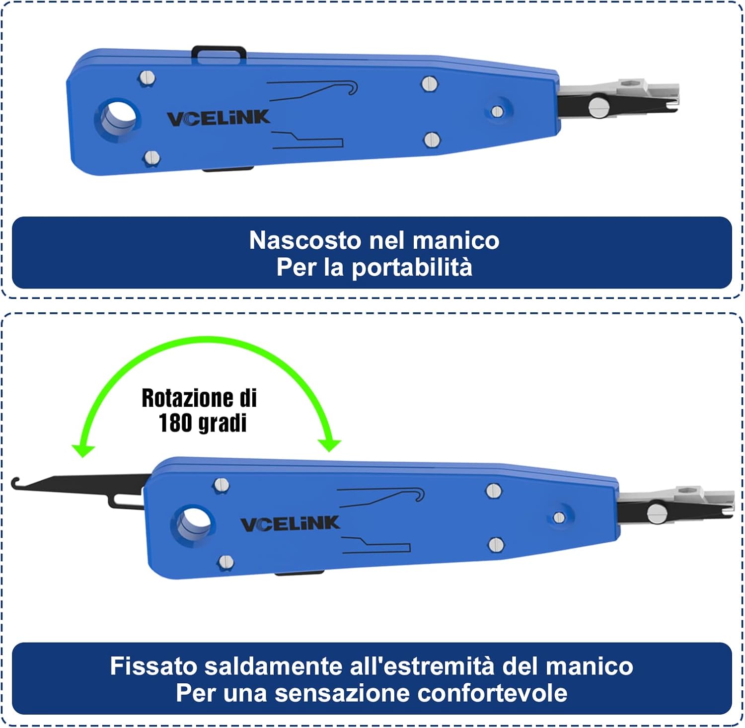 Thumbnail 4 de VCELINK G602BL Attrezzo Punch Down per RJ45