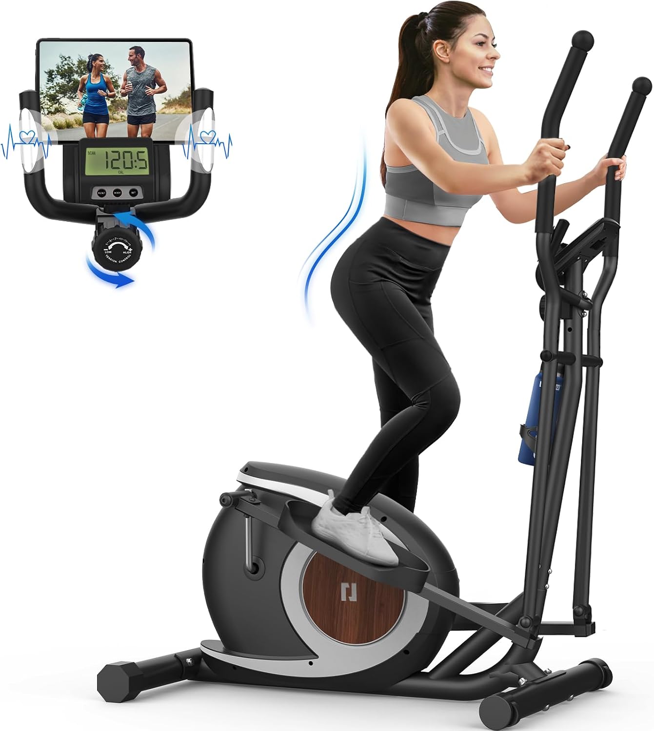 Detalle de Bicicleta Elíptica Cross Trainer magnético ultrasilencioso