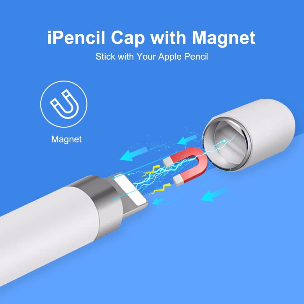 Detalle 2 de Flintronic lot de 2 capuchons magnétiques de remplacement pour Apple Pencil 1re génération (accessoires)