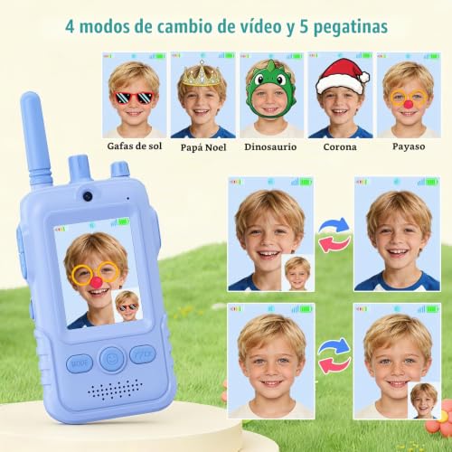 Thumbnail 3 de GREENKINDER Walkie Talkie para Niños (Set de 2) con videollamada y alcance de 400 m