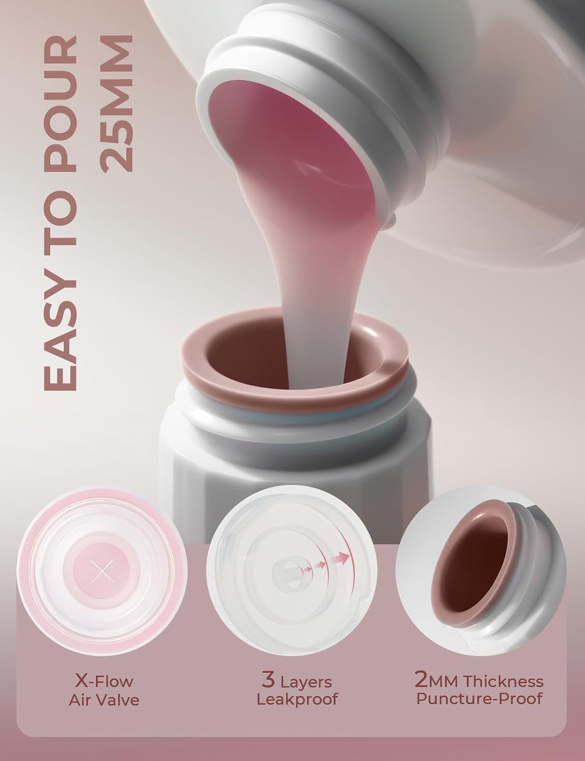 Detalle de Reiseflaschen zum Befüllen (9-teilig) – TSA-Set mit Silikonflaschen 90/30 ml und Zerstäuber