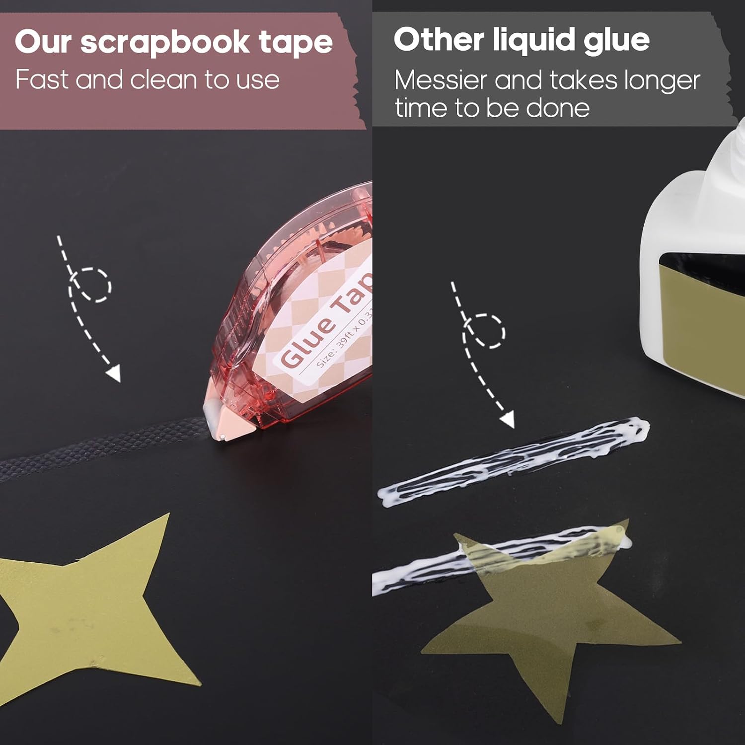 Detalle de Secopad Glue tape Double-Sided Scrapbook Tape, 0.3IN x 39FT, 4-Pack