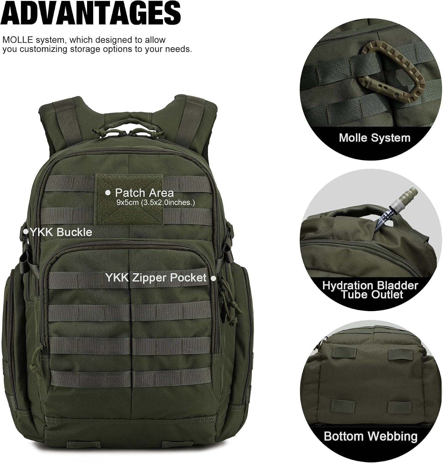 Detalle de Mardingtop 25L/40L Taktischer Rucksack