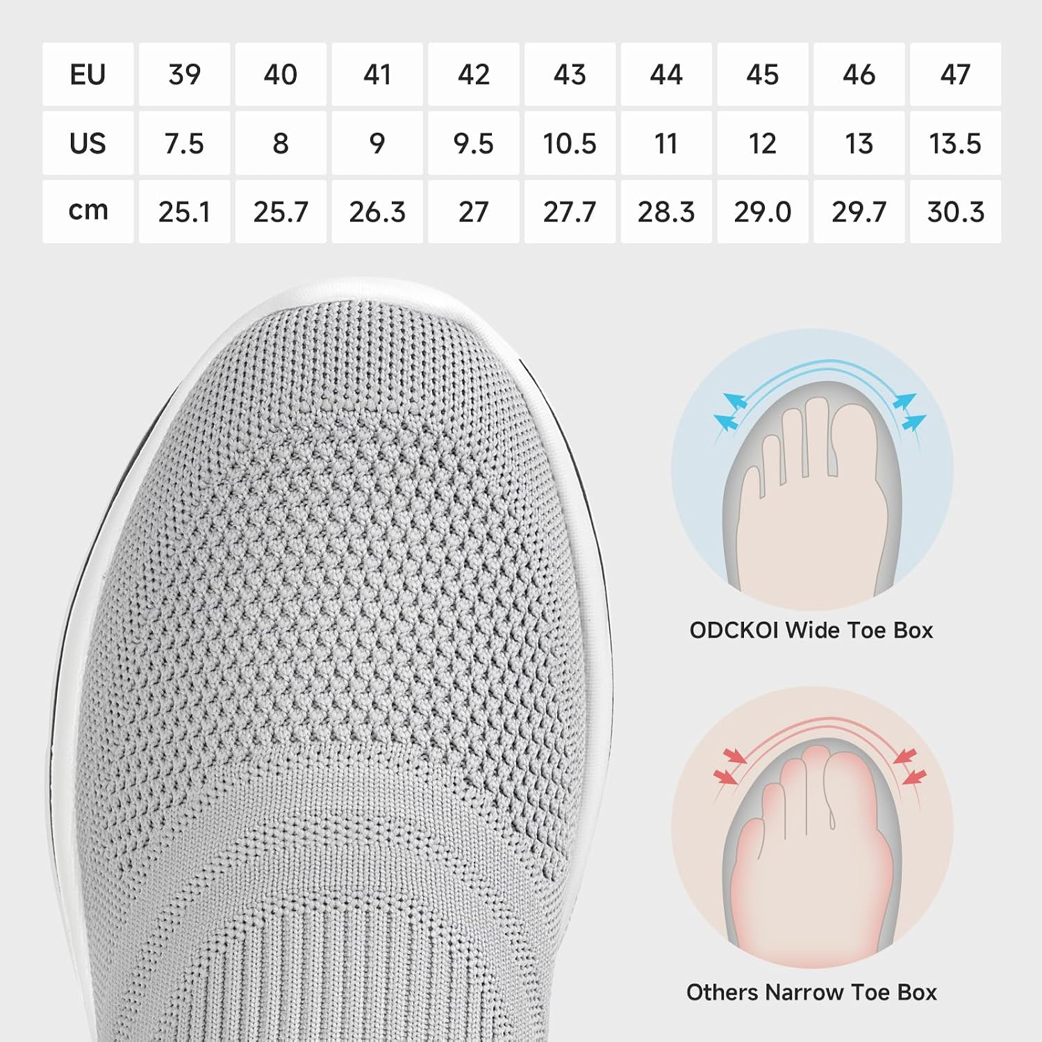 Thumbnail 5 de ODCKOI Slip-On Sneaker Herren ohne Schnürsenkel – leichte, atmungsaktive Freizeit- und Outdoor-Sportschuhe