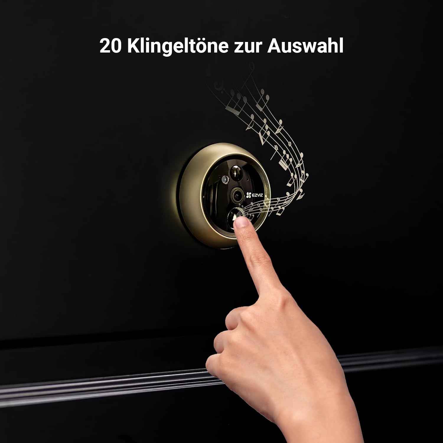 Thumbnail 6 de EZVIZ DP2C Video-Türklingel mit 2MP, 4,3-Zoll-Farbbildschirm, WLAN und Zwei-Wege-Audio (golden)