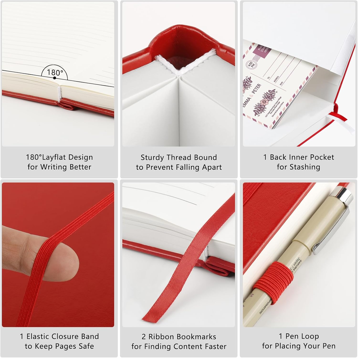 Thumbnail 2 de YIEO A5 lined notebook, 2 pack 396 pages