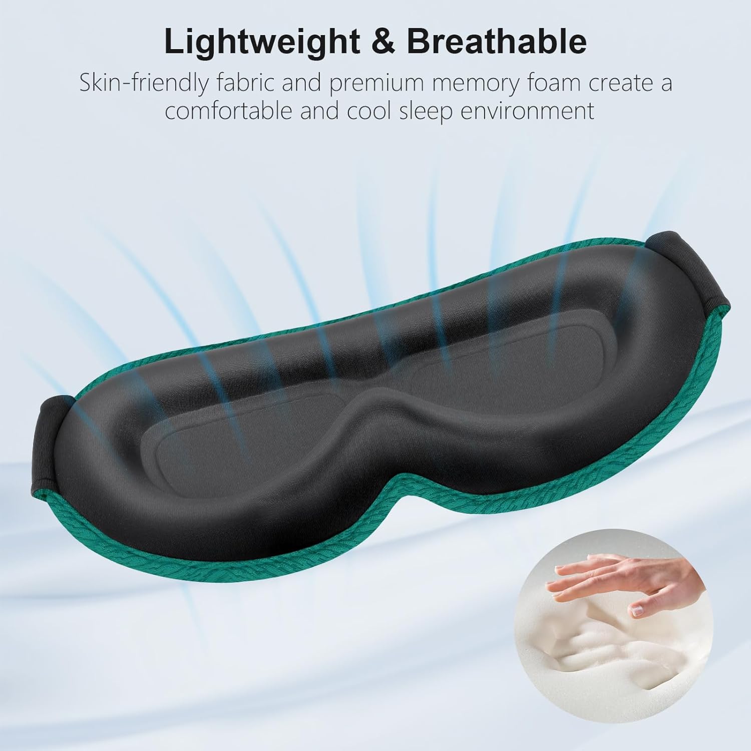 Thumbnail 5 de Gritin Blackout Sleep Mask โ Ergonomic 3D Cutout ๐ด