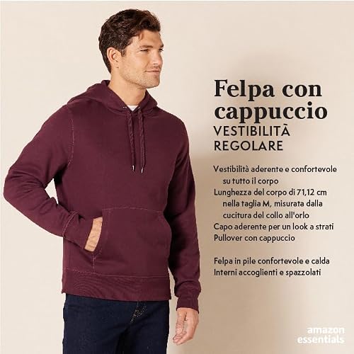 Detalle de Amazon Essentials felpa con cappuccio uomo, blu marino scuro, XS