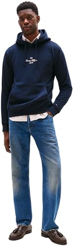 Detalle de Tommy Hilfiger Hoodie Flag Script con capucha, talla S