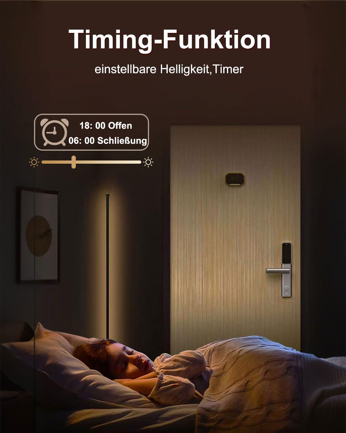 Detalle 2 de Keepsmile Smart Corner Stehlampe – 16 Mio. Farben, App & Fernbedienung, Musik-Sync, dimmbar