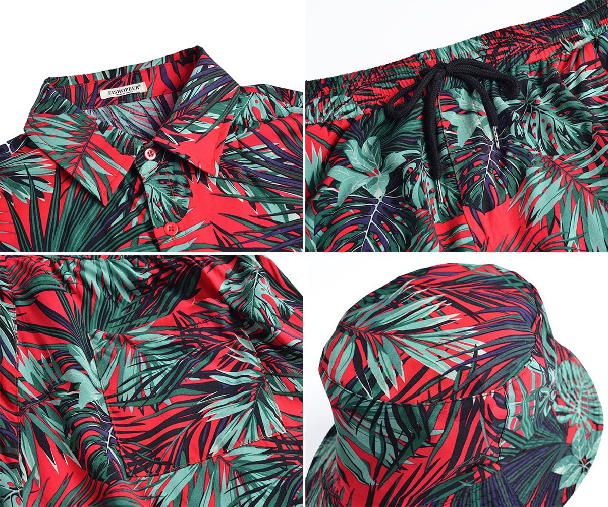 Detalle 1 de EISHOPEER Men's Hawaiian Set, Viscose Blend