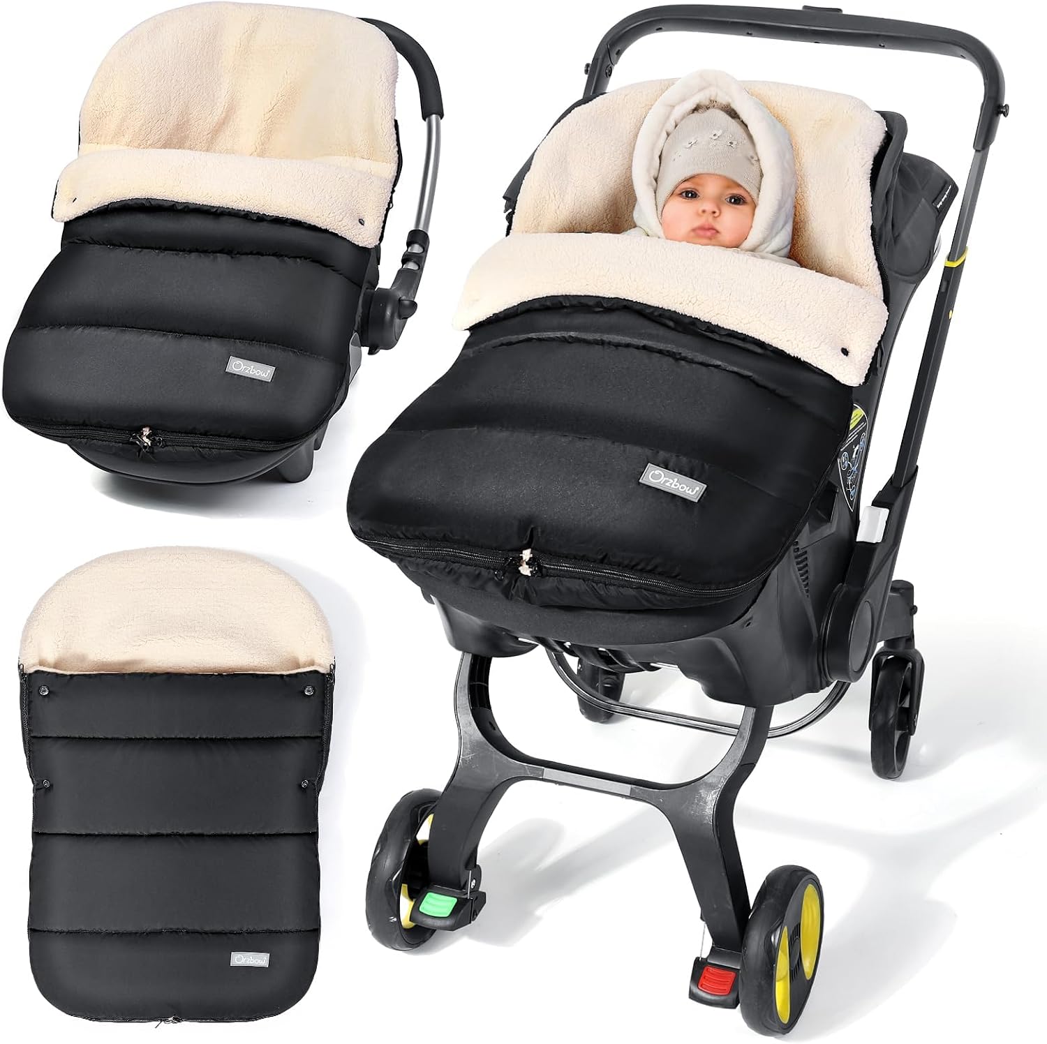 Detalle de Orzbow Baby Car Seat Footmuff — waterproof, cosy pram cover