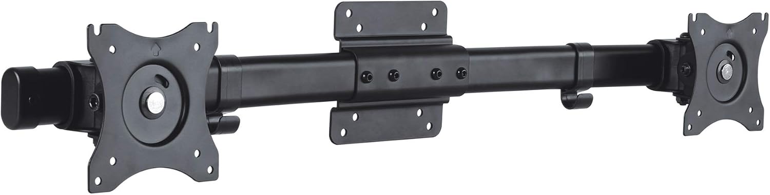 conecto Adaptateur double écran pour 2 moniteurs mural (VESA 75x75/100x100) inclinable et pivotant, charge max 10 kg