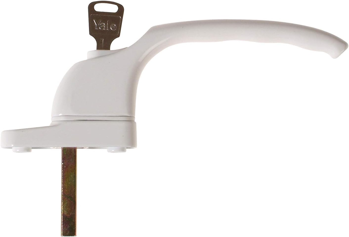 Detalle de Yale P-YWHLCK40N-WH Universal Window Handle – White, 40mm spindle, lockable