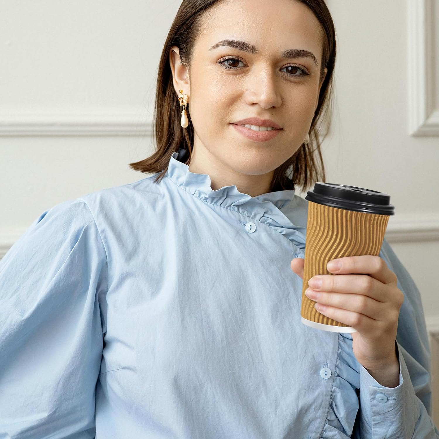 Detalle de Lamosi Disposable Paper Cups, 16 oz