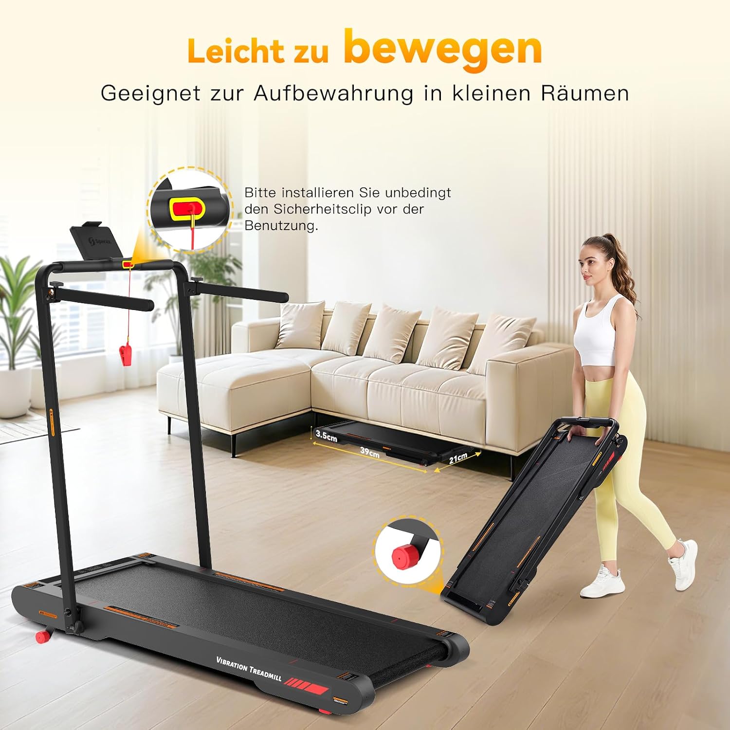 Thumbnail 6 de Sperax Laufband für Zuhause Klappbar – 5 in 1 Walking Pad mit Steigung, App-Steuerung und Fernbedienung