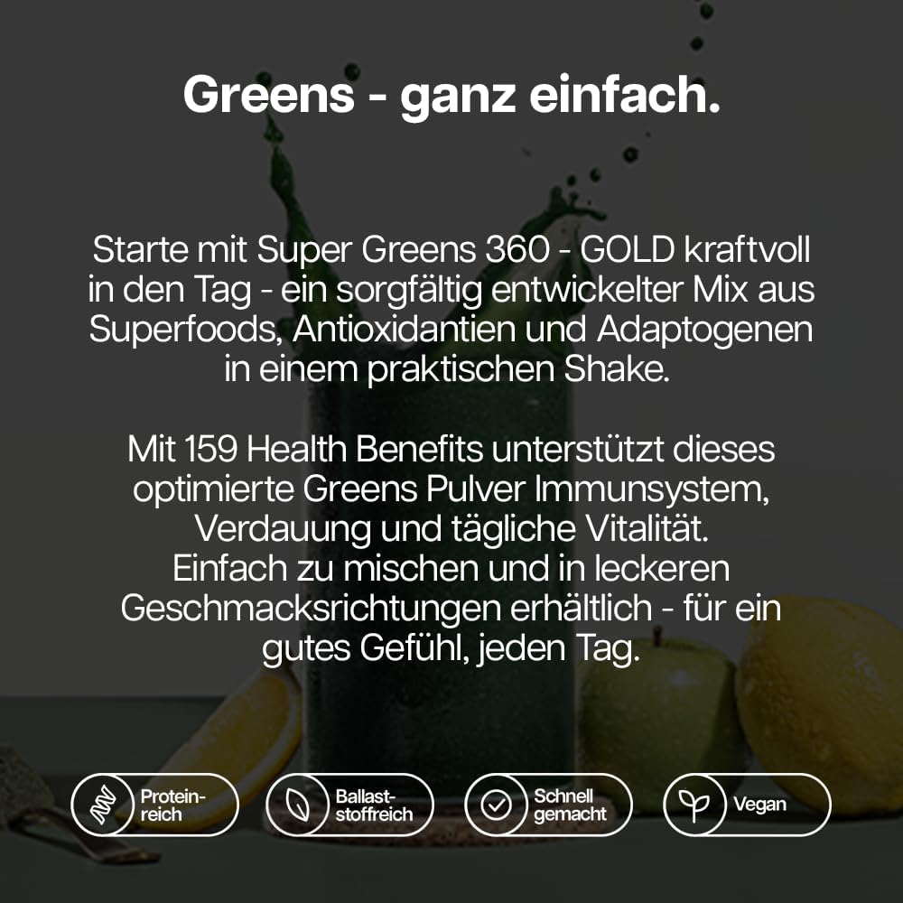 Thumbnail 4 de Protein Works Super Greens 360 – GOLD Innovation, 500 g, vegan, Apfel & Zitrone
