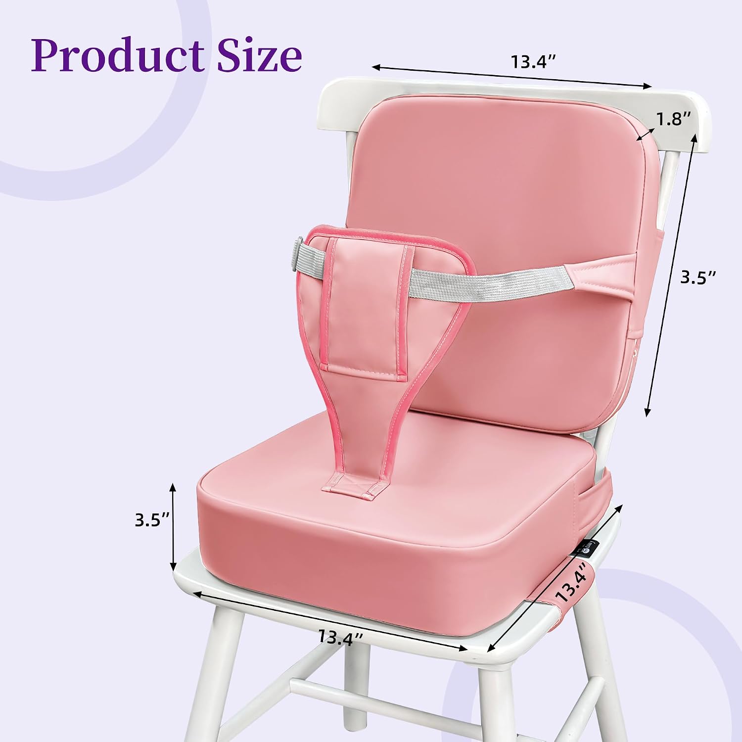 Detalle 2 de Toddler Booster Seat with Backrest and Waterproof PU Cushion