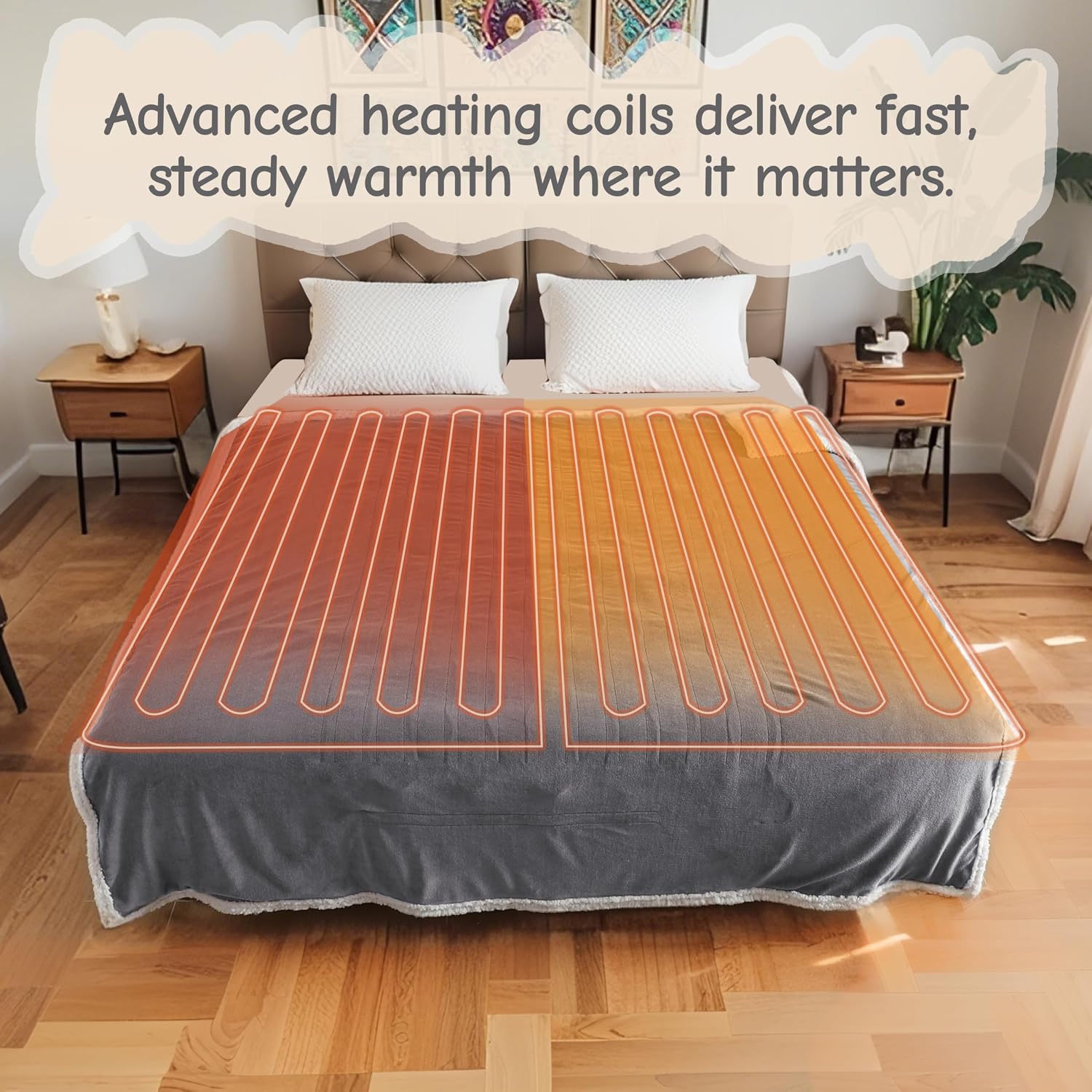 Detalle 2 de Electric Heated Blanket Queen 84"x90"
