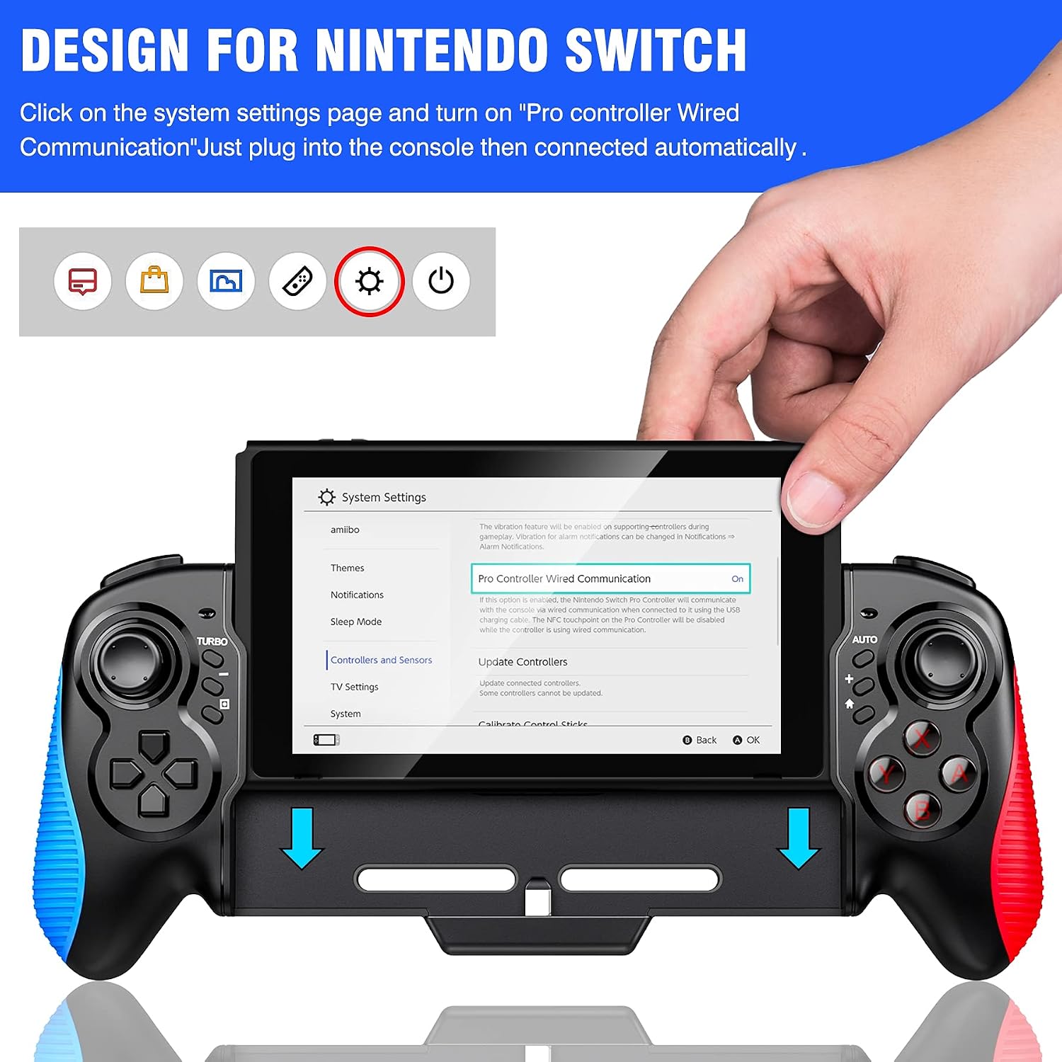 Thumbnail 1 de Switch Handle Hand Switch Pro Controller Turbo