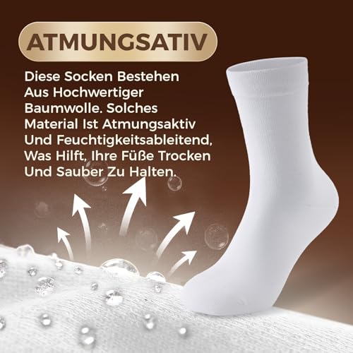 Detalle 2 de Fitfets 12 Paar Socken Herren & Damen Baumwolle – atmungsaktiv, bequem & robust