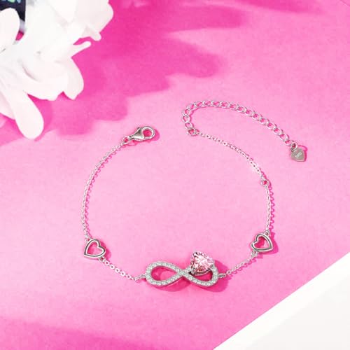 Thumbnail 6 de Qings Infinito Corazón pulsera turmalina 18+5 cm