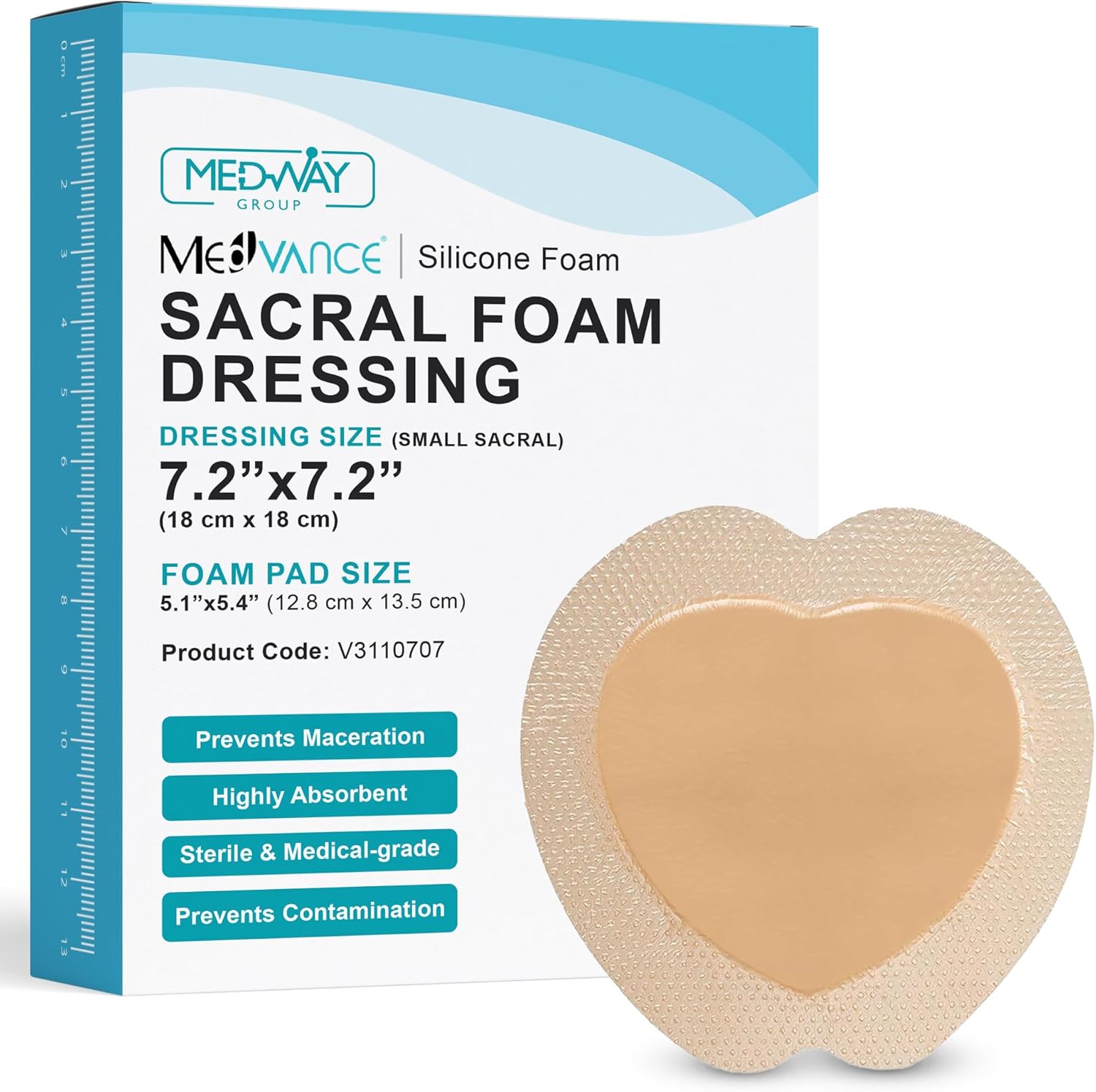 Detalle de MedVance TM Silicone Border Dressing, 7x7 in (Box of 10)