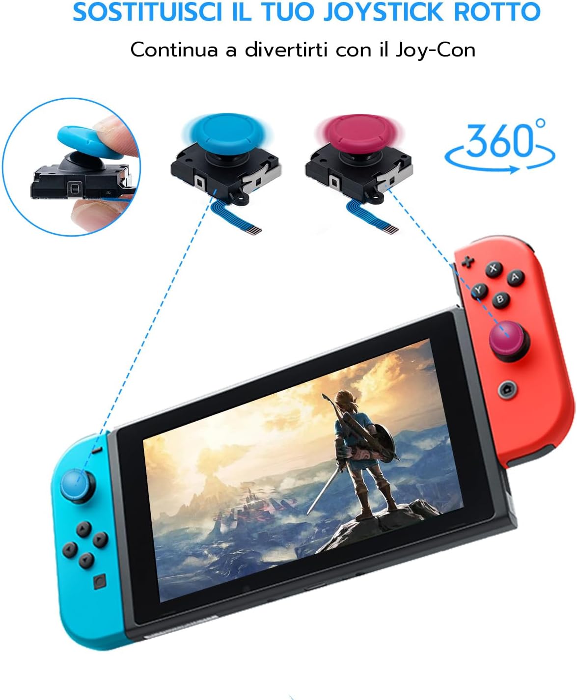 Thumbnail 5 de Tolesum Switch Joycon 3D Joystick 2 pezzi
